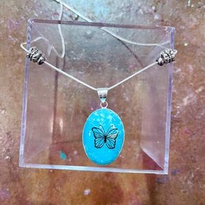 Butterfly Larimar Necklace